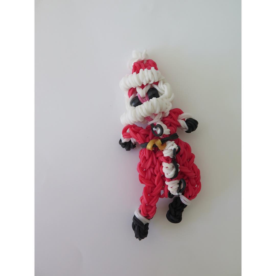 This just in from Emily (6) who wants to open a loom band shop:
NEW! Loom band Santa $6 - Quick buy it before someone else does!! ??